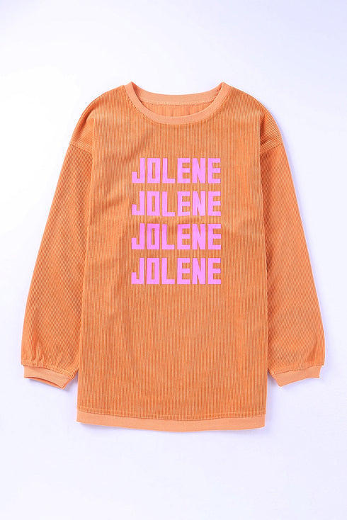 Ribbed Corduroy Oversized Sweatshirt